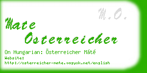 mate osterreicher business card