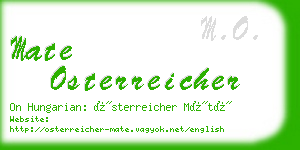 mate osterreicher business card